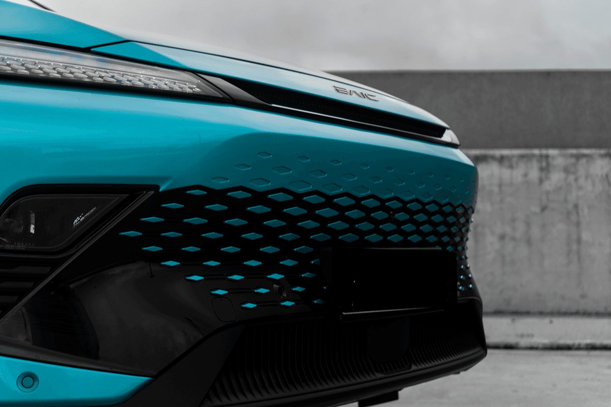 BAIC X55 bold front design with signature LED lighting